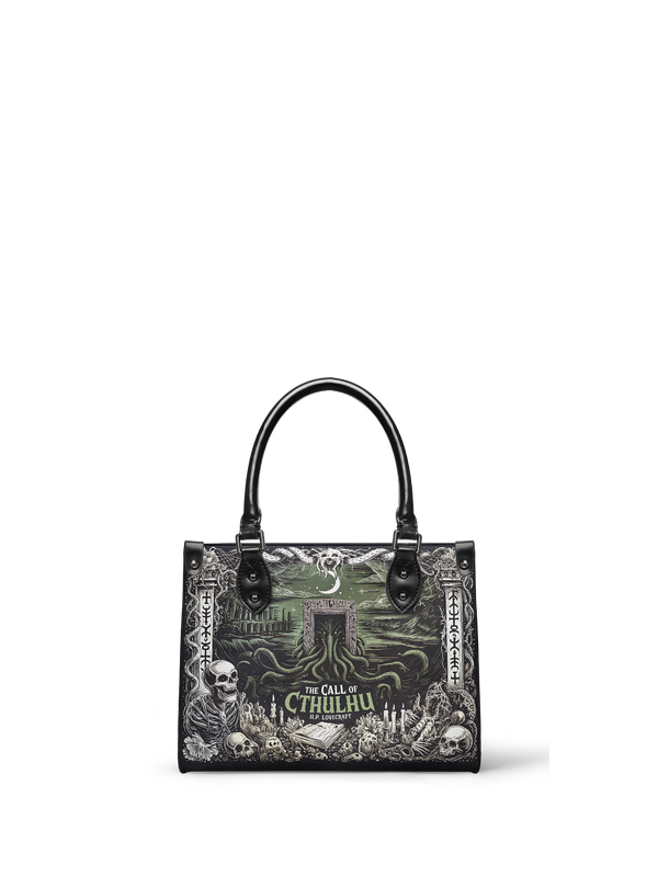 "The Call Of Cthulhu" - Black Interior - Small Leather Handbag