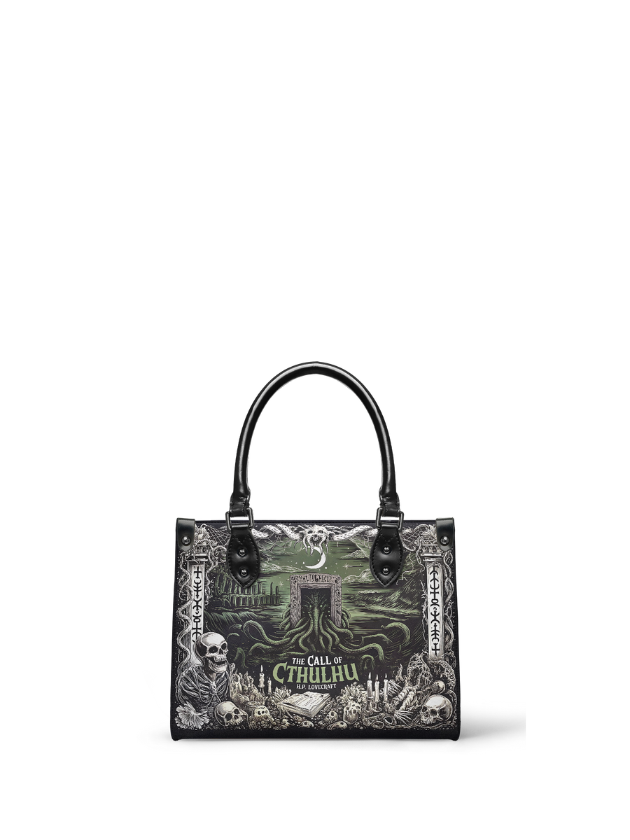 "The Call Of Cthulhu" - Black Interior - Small Leather Handbag