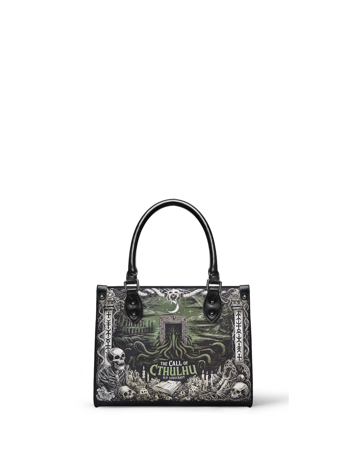 "The Call Of Cthulhu" - Black Interior - Small Leather Handbag - FALL DEAL