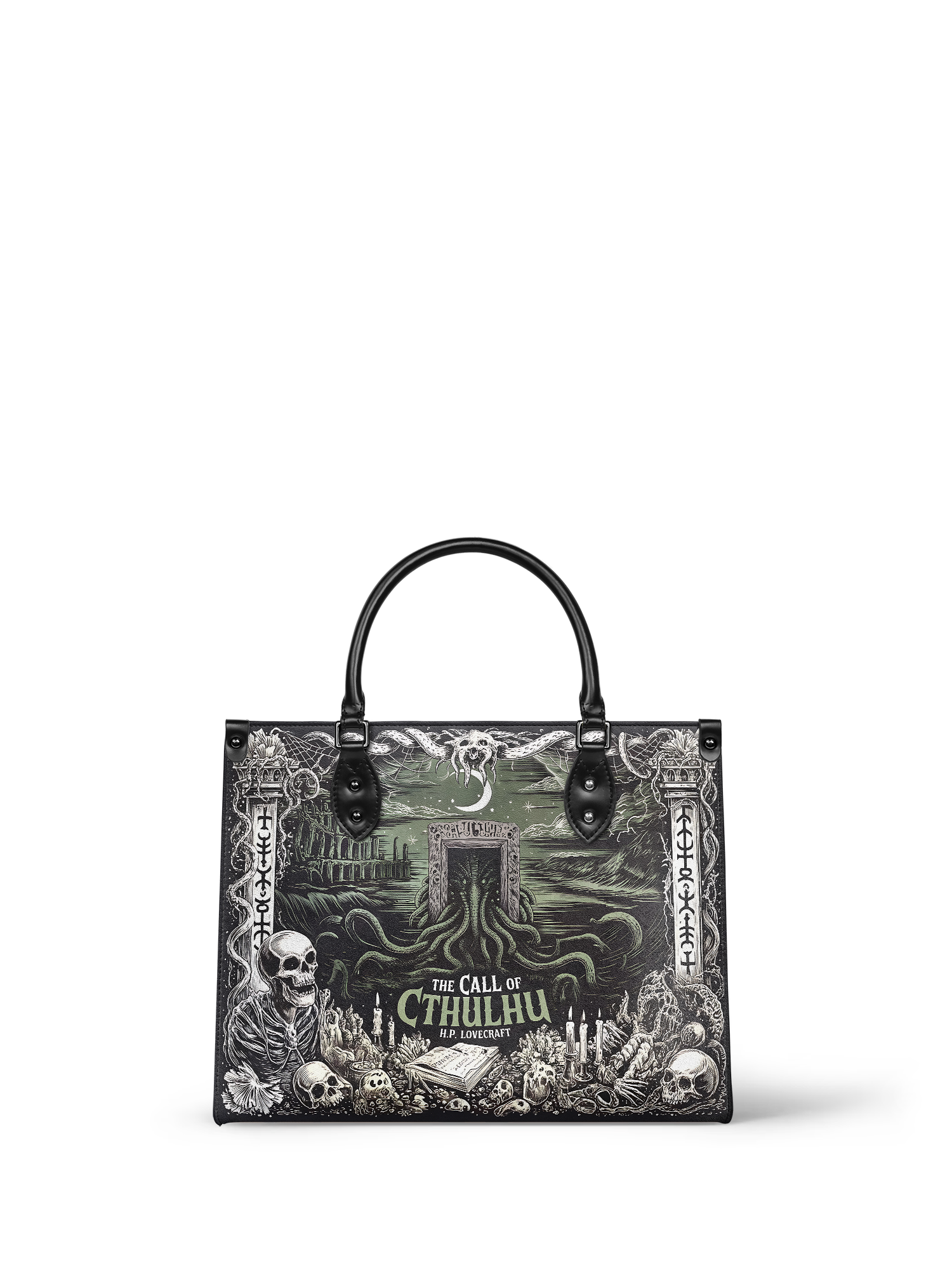 "The Call Of Cthulhu" - Brown Interior - Leather Handbag
