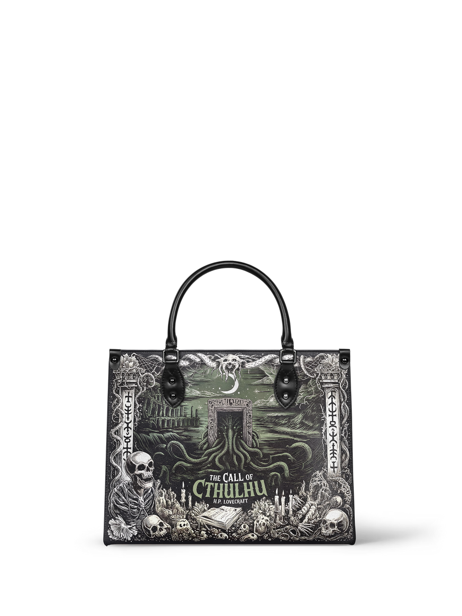 "The Call Of Cthulhu" - Brown Interior - Leather Handbag