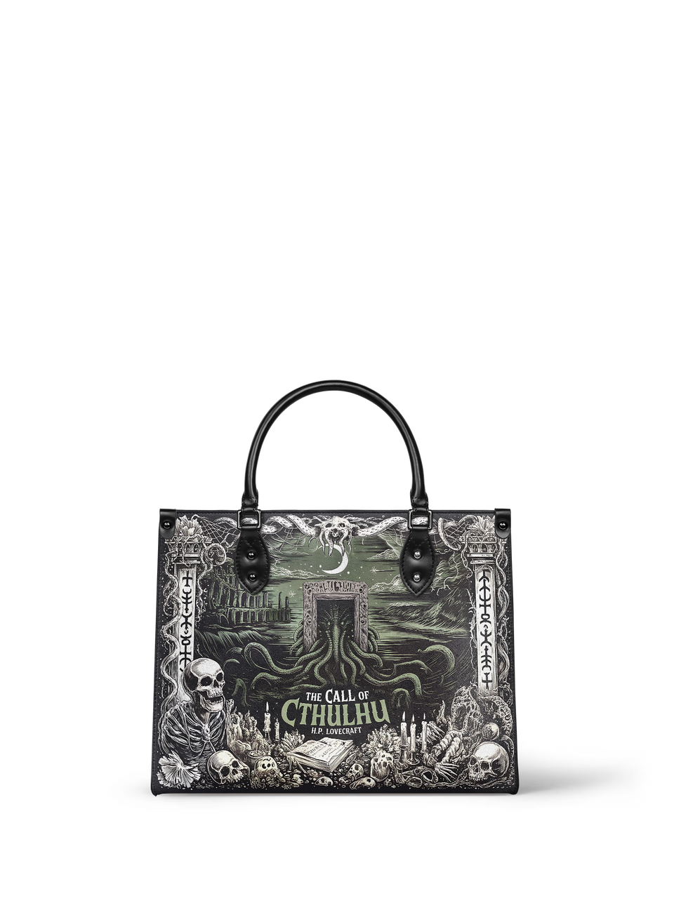 "The Call Of Cthulhu" - Brown Interior - Leather Handbag