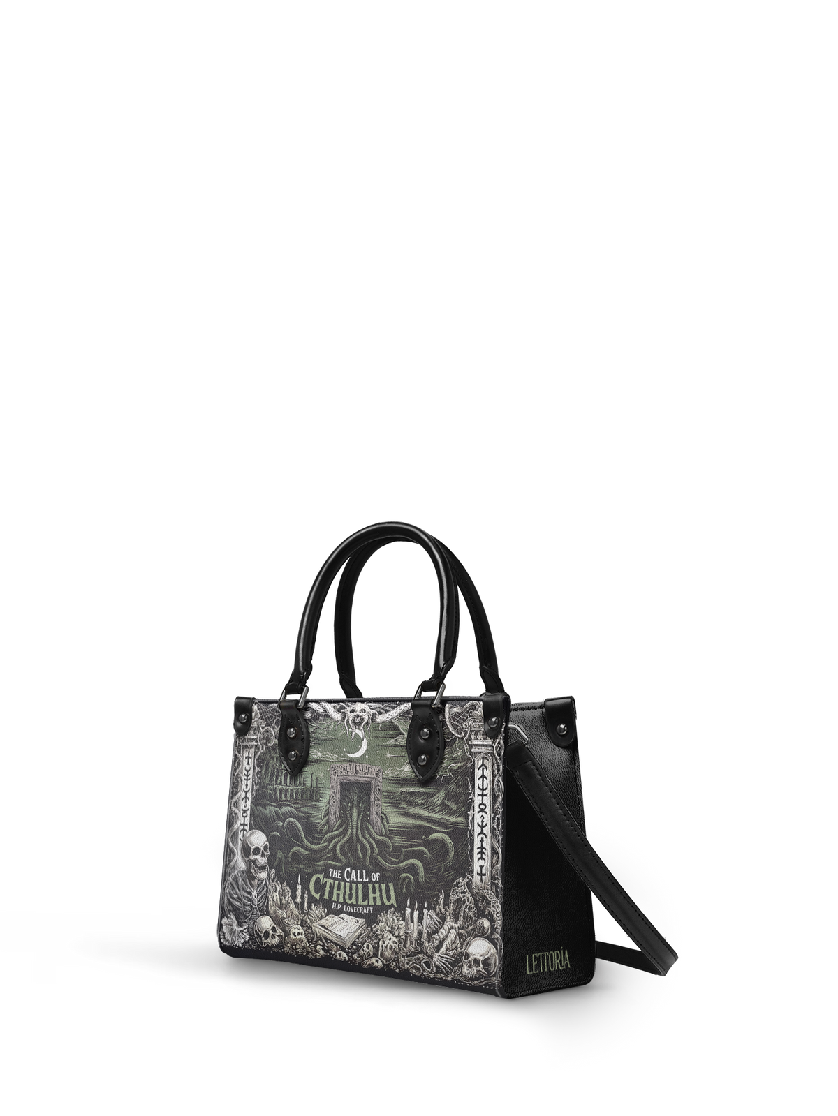 "The Call Of Cthulhu" - Black Interior - Small Leather Handbag - FALL DEAL