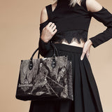 "The Cask Of Amontillado" - Black Interior - Leather Handbag