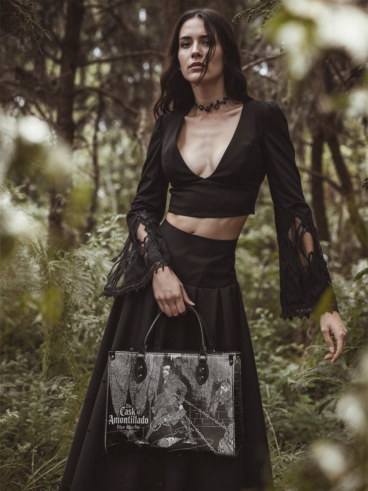 "The Cask Of Amontillado" - Black Interior - Leather Handbag - FALL DEAL