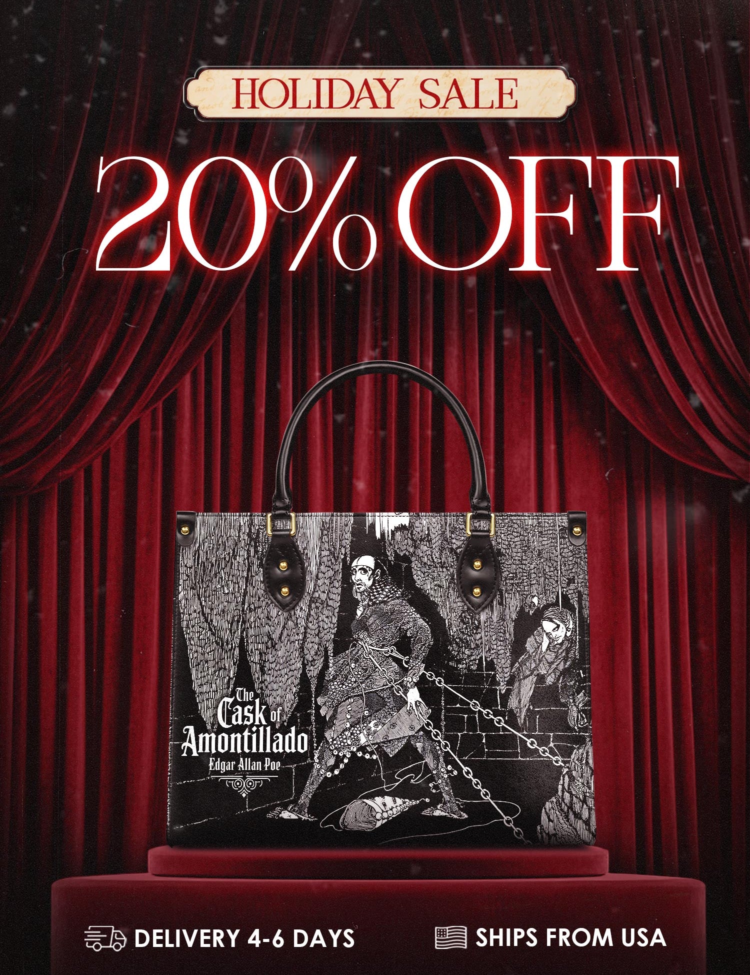"The Cask Of Amontillado" Leather Handbag Deal