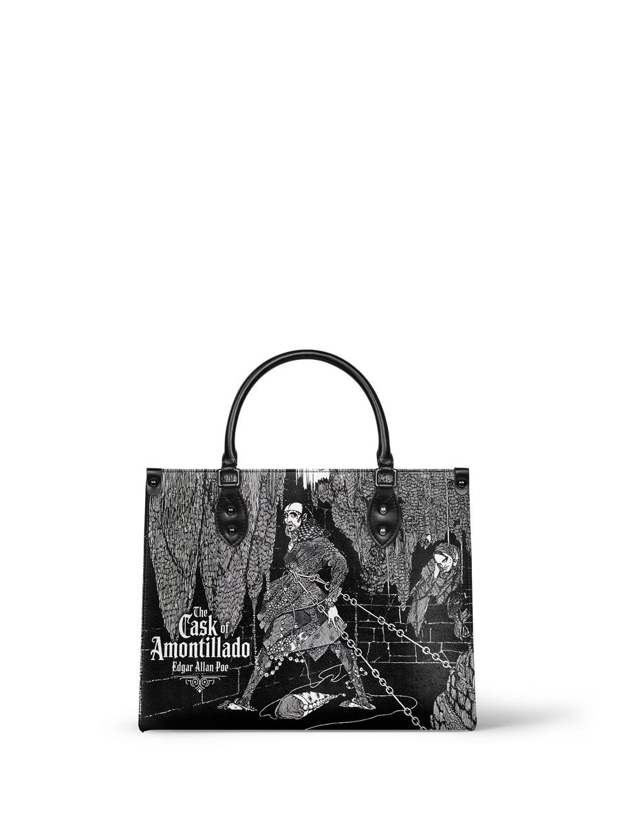 "The Cask Of Amontillado" - Black Interior - Leather Handbag - Special Deal