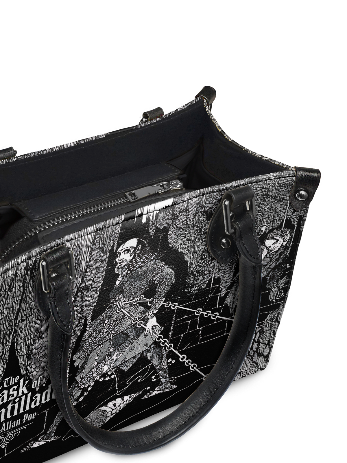 "The Cask Of Amontillado" - Black Interior - Small Leather Handbag - NEVERMORE DEAL