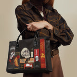 "The Codex of Gothic Tales" Deadlight Black - Black Interior - Leather Handbag