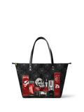 "The Codex of Gothic Tales" Black Widow’s Kiss Leather Tote Bag