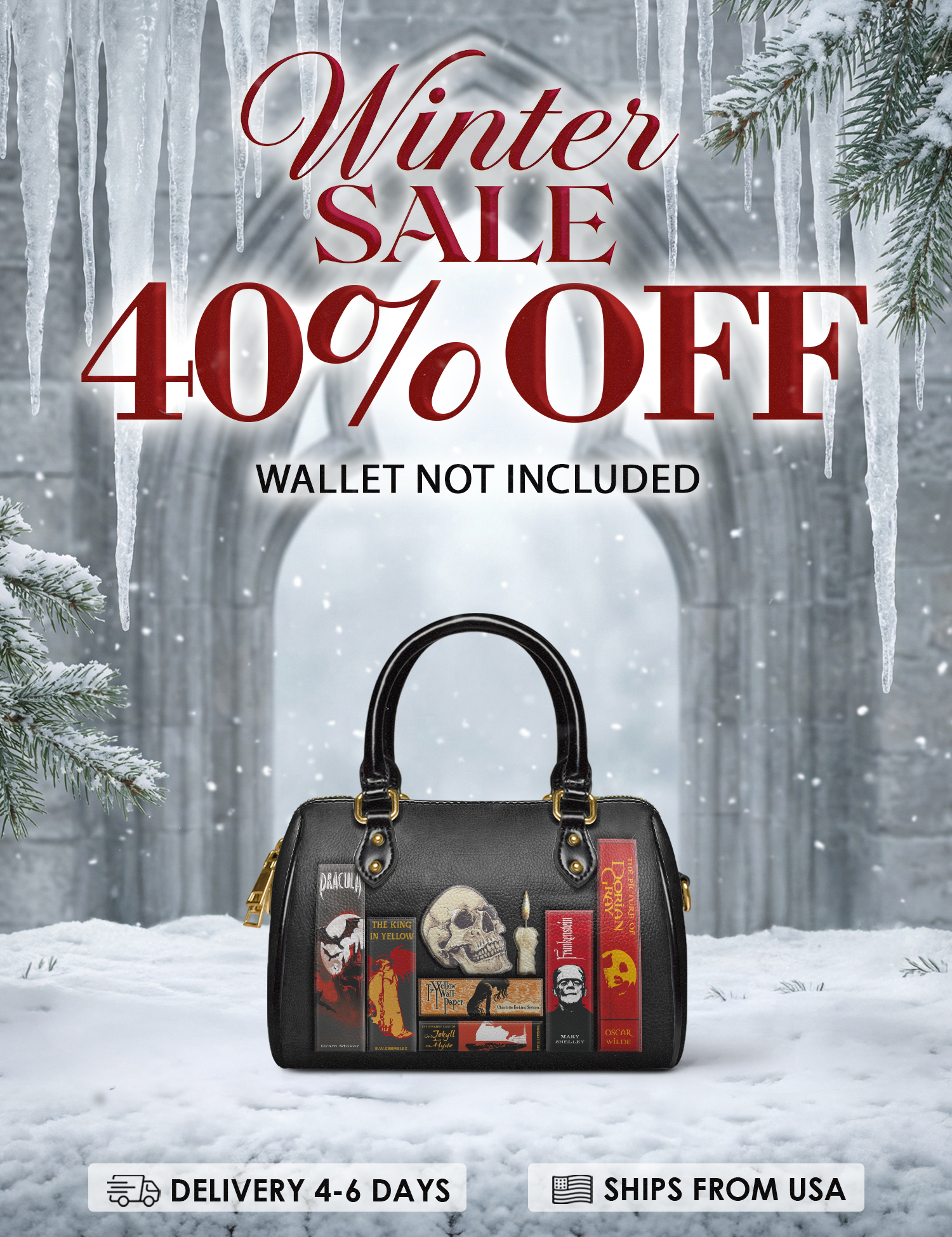 "The Codex of Gothic Tales" Deadlight Black Mini Satchel Deal
