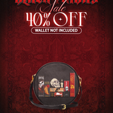 "The Codex of Gothic Tales" Deadlight Black Circle Crossbody Bag Deal