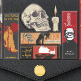 "The Codex of Gothic Tales" Deadlight Black Envelope Chain Crossbody Bag - CLEAROUT