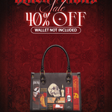 "The Codex of Gothic Tales" Deadlight Black Small Leather Handbag Deal