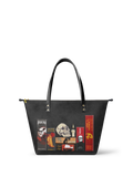 "The Codex of Gothic Tales" Deadlight Black Leather Tote Bag - FALL DEAL