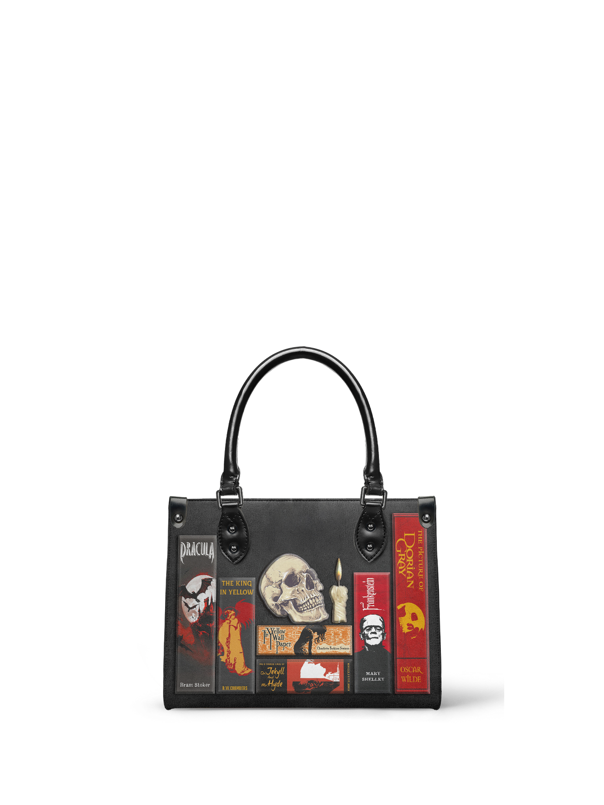"The Codex of Gothic Tales" Deadlight Black - Black Interior - Small Leather Handbag - FALL CLEARANCE DEAL