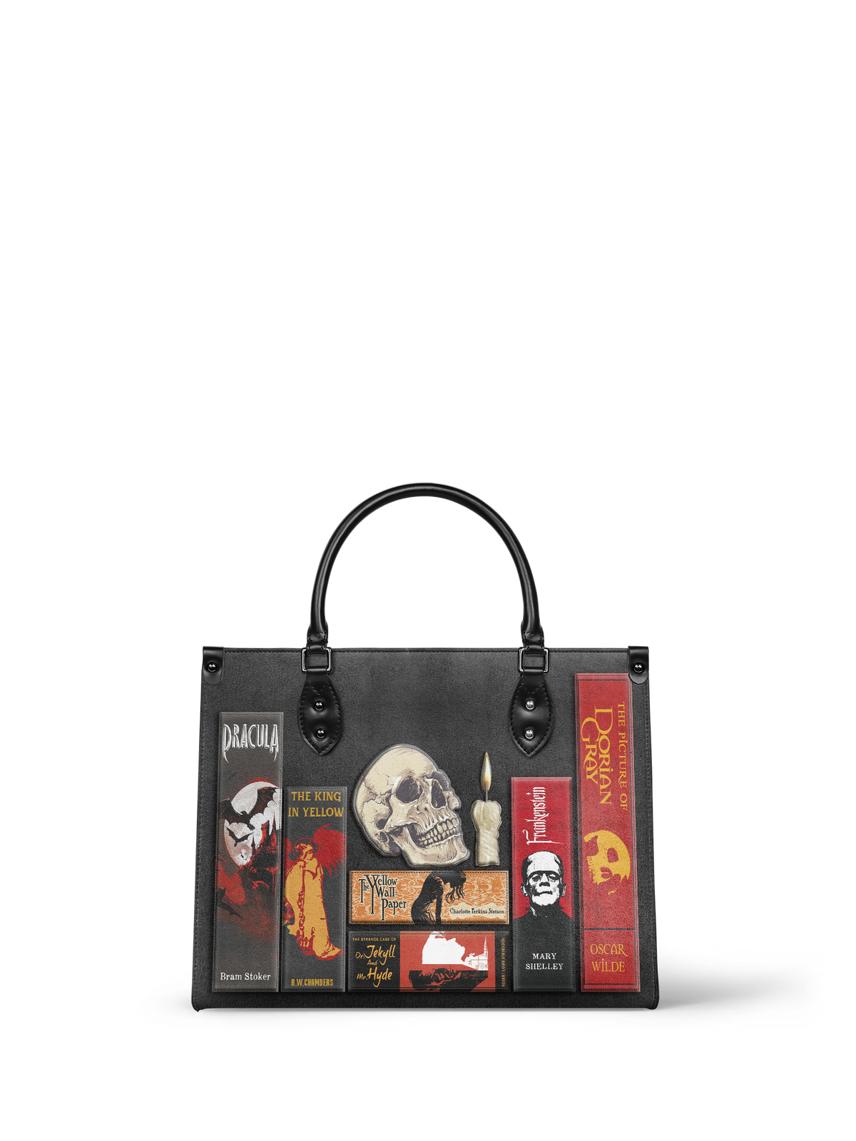 "The Codex of Gothic Tales" Deadlight Black - Black Interior - Leather Handbag - FALL DEAL