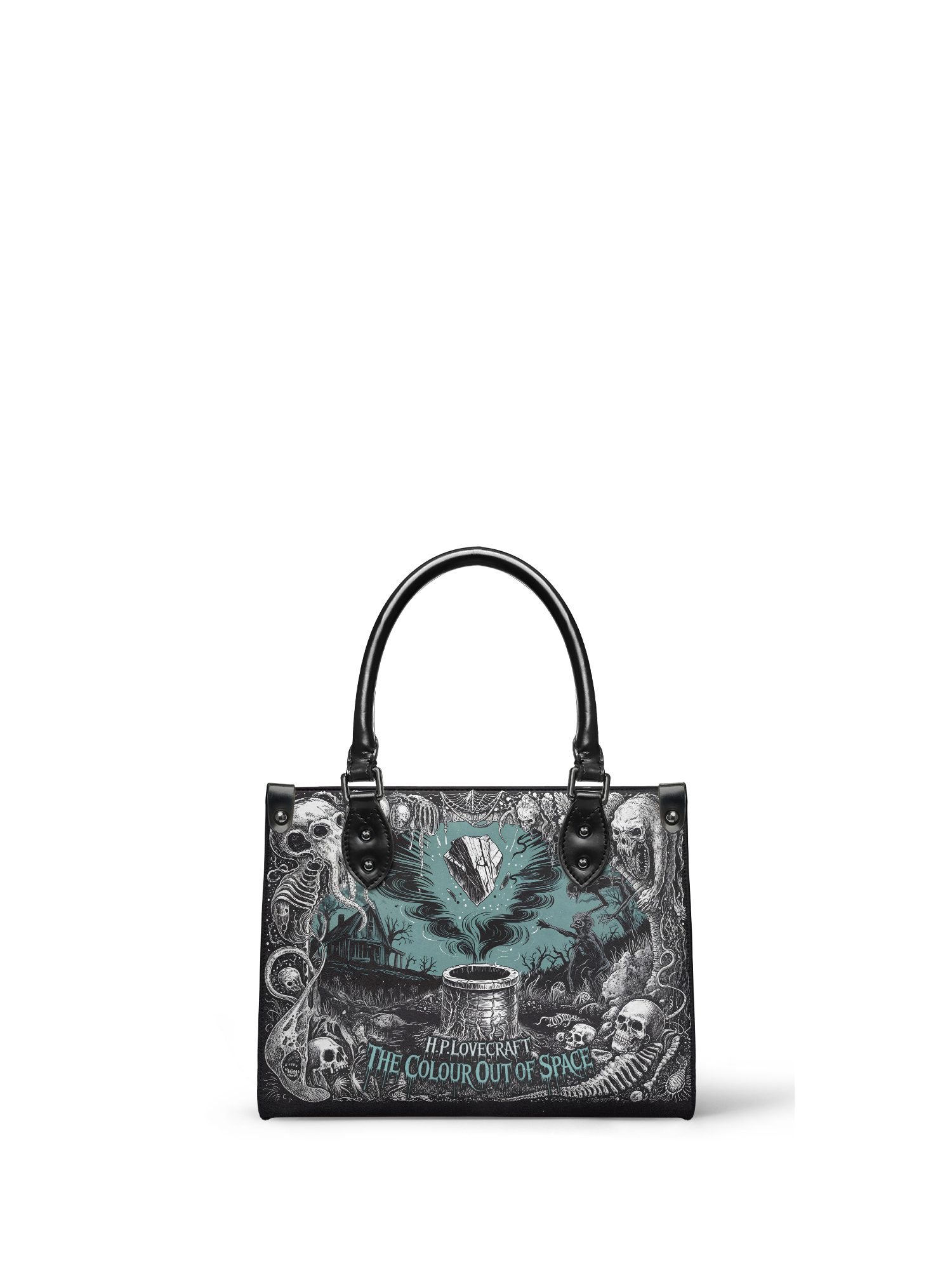 "The Colour Out Of Space" - Black Interior - Small Leather Handbag - NEW WORKSHOP SALE