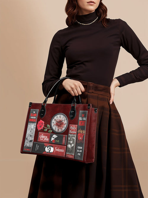 "The Crimson Codex" - Red Interior - Leather Handbag