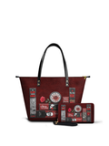 "The Crimson Codex" Leather Tote Bag Matching Set - EVERMORE DEAL
