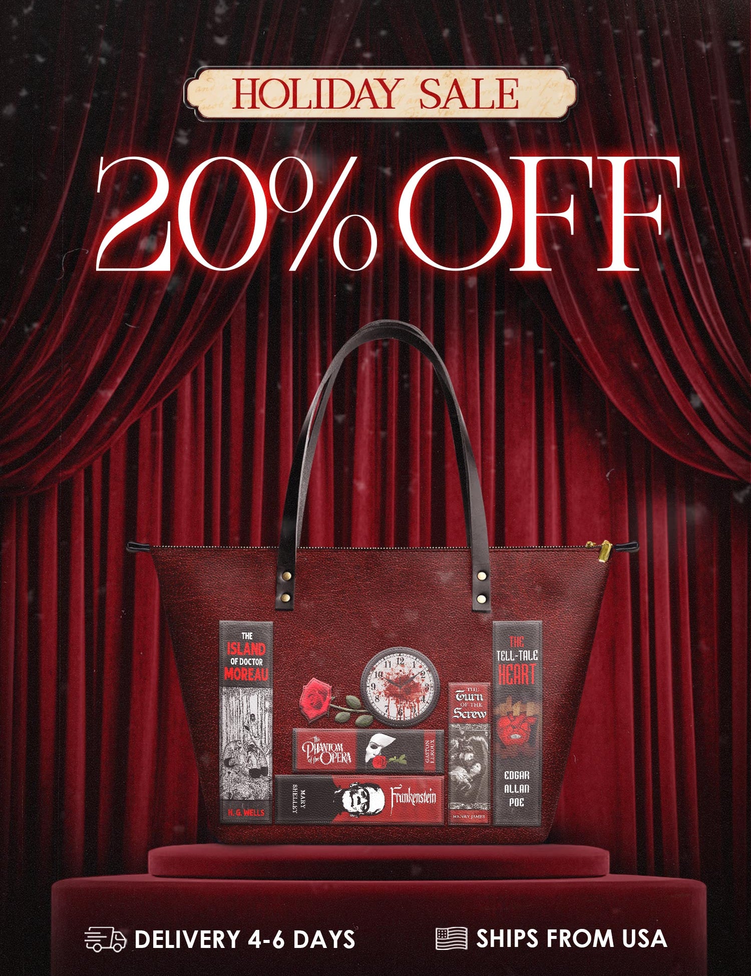 "The Crimson Codex" Leather Tote Bag Deal