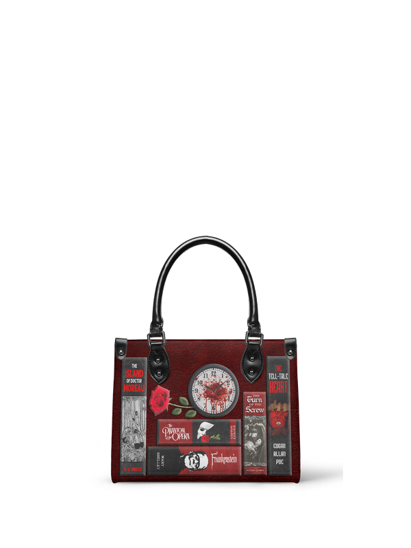 "The Crimson Codex" - Black Interior - Small Leather Handbag