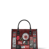 "The Crimson Codex" - Black Interior - Leather Handbag Matching Set - CLEAROUT