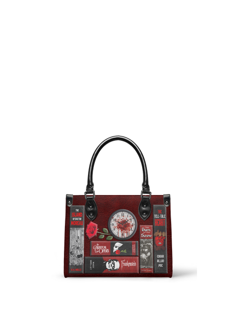 "The Crimson Codex" - Black Interior - Small Leather Handbag - NEW WORKSHOP SALE