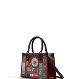 "The Crimson Codex" - Black Interior - Small Leather Handbag - CLEAROUT