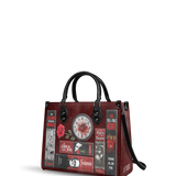 "The Crimson Codex" - Black Interior - Leather Handbag Matching Set - CLEAROUT