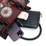 "The Crimson Codex" - Black Interior - Small Leather Handbag - CLEAROUT
