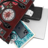 "The Crimson Codex" - Black Interior - Leather Handbag Matching Set - CLEAROUT
