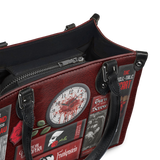 "The Crimson Codex" - Black Interior - Small Leather Handbag - CLEAROUT