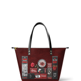 "The Crimson Codex" Leather Tote Bag - CLEAROUT