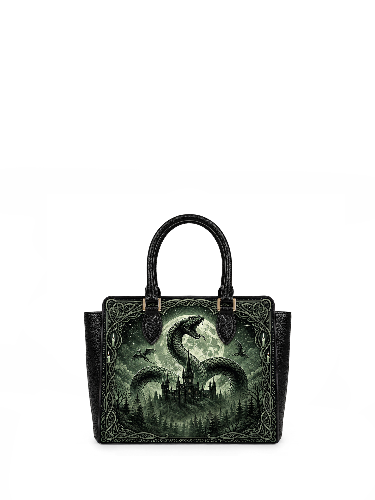 “The Cunning Serpent” Vesper Leather Handbag