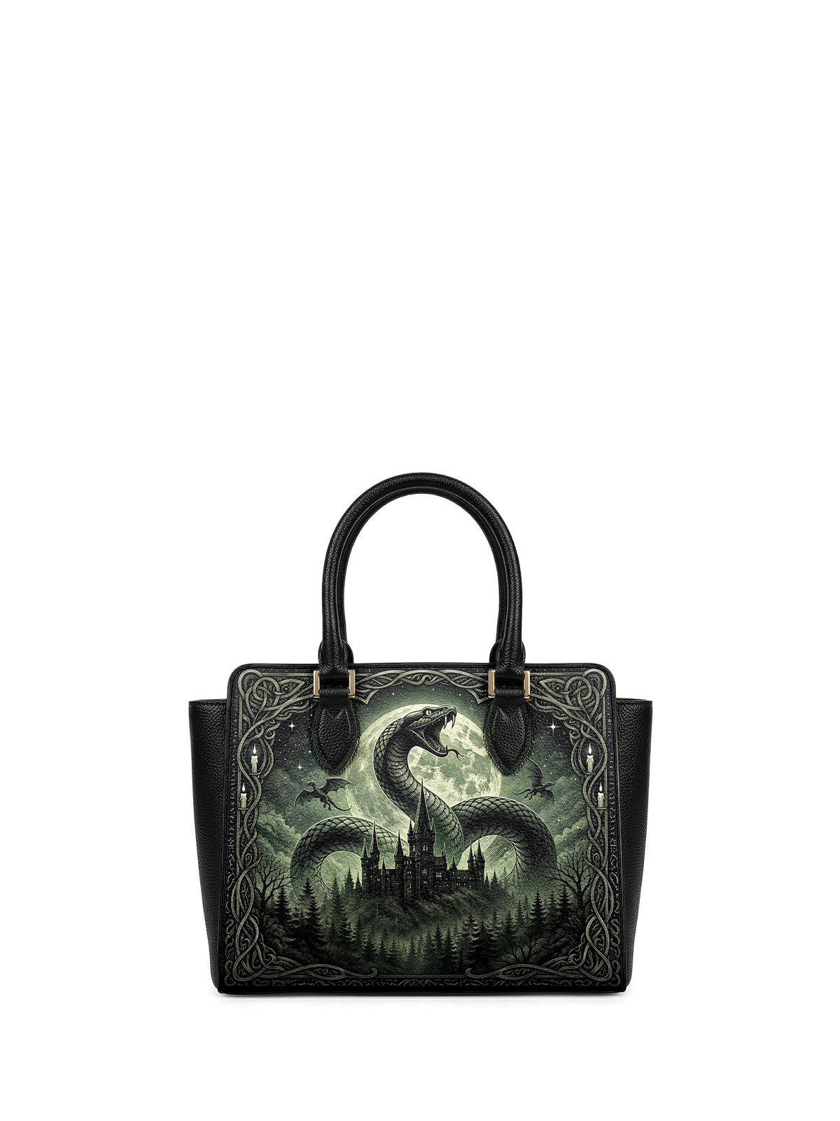 “The Cunning Serpent” Vesper Leather Handbag