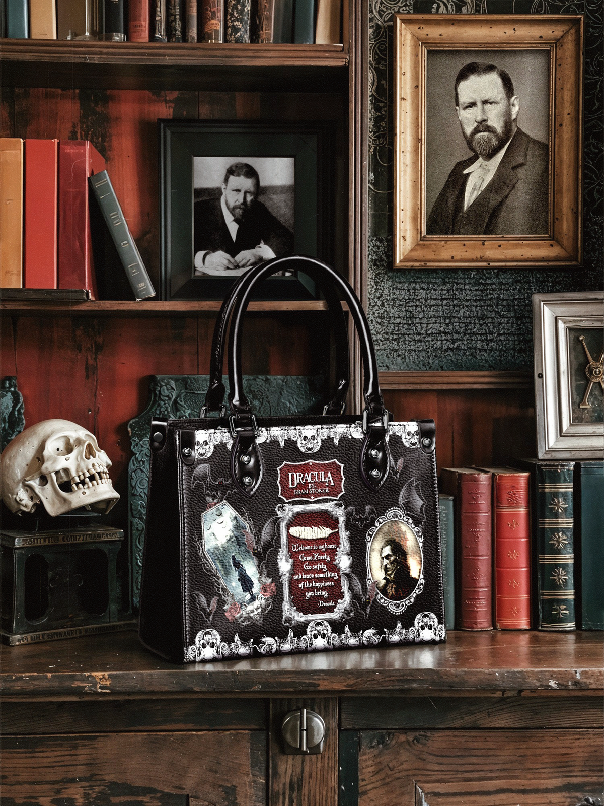 "The Dracula" - Black Interior - Small Leather Handbag - FALL CLEARANCE DEAL