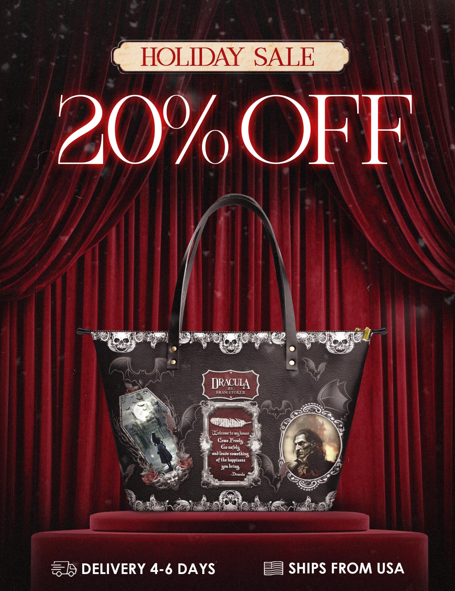"The Dracula" Leather Tote Bag Deal