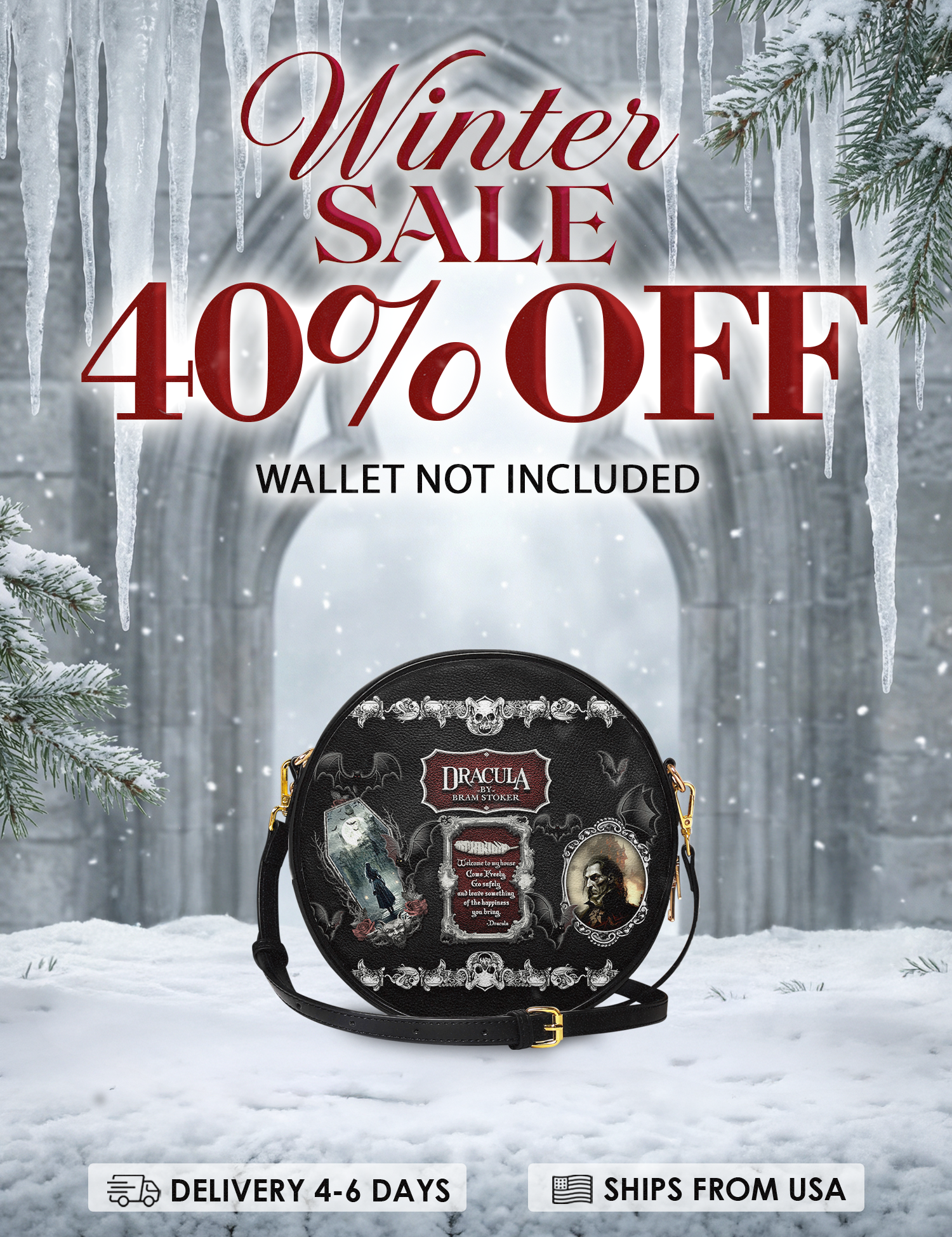 "The Dracula" Circle Crossbody Bag Deal