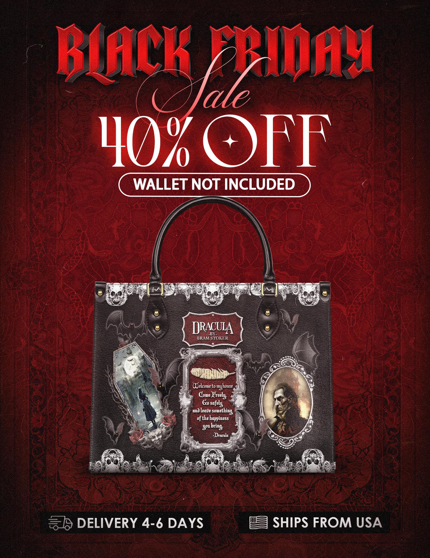 "The Dracula" Leather Handbag Deal