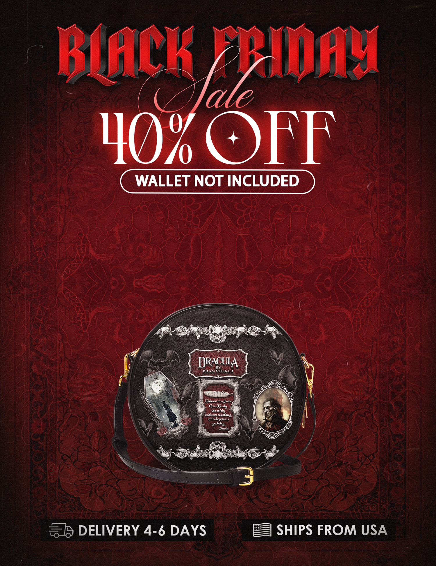 "The Dracula" Circle Crossbody Bag Deal