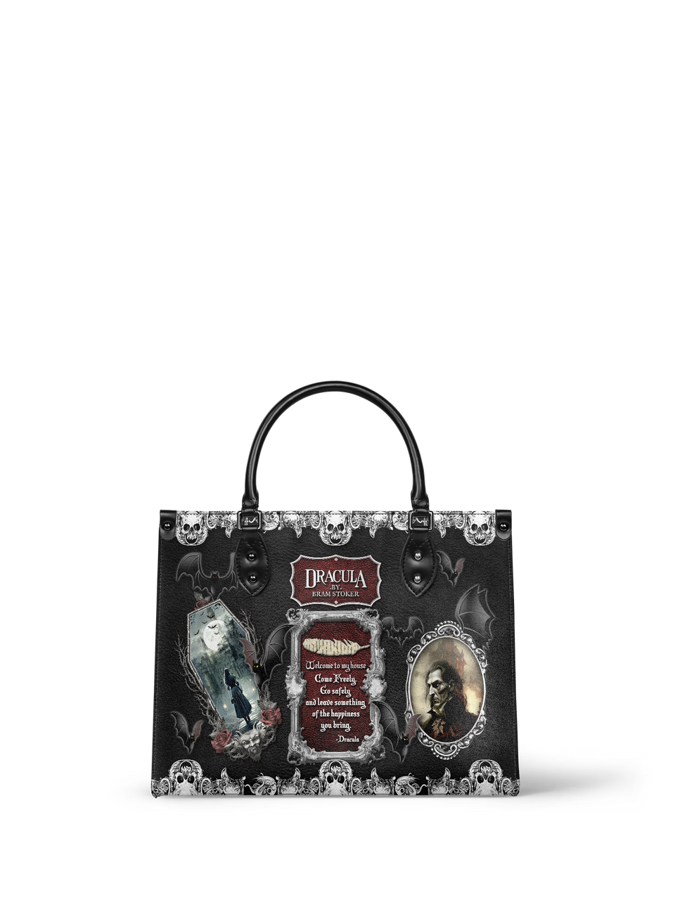 "The Dracula" - Black Interior - Leather Handbag - Special Deal