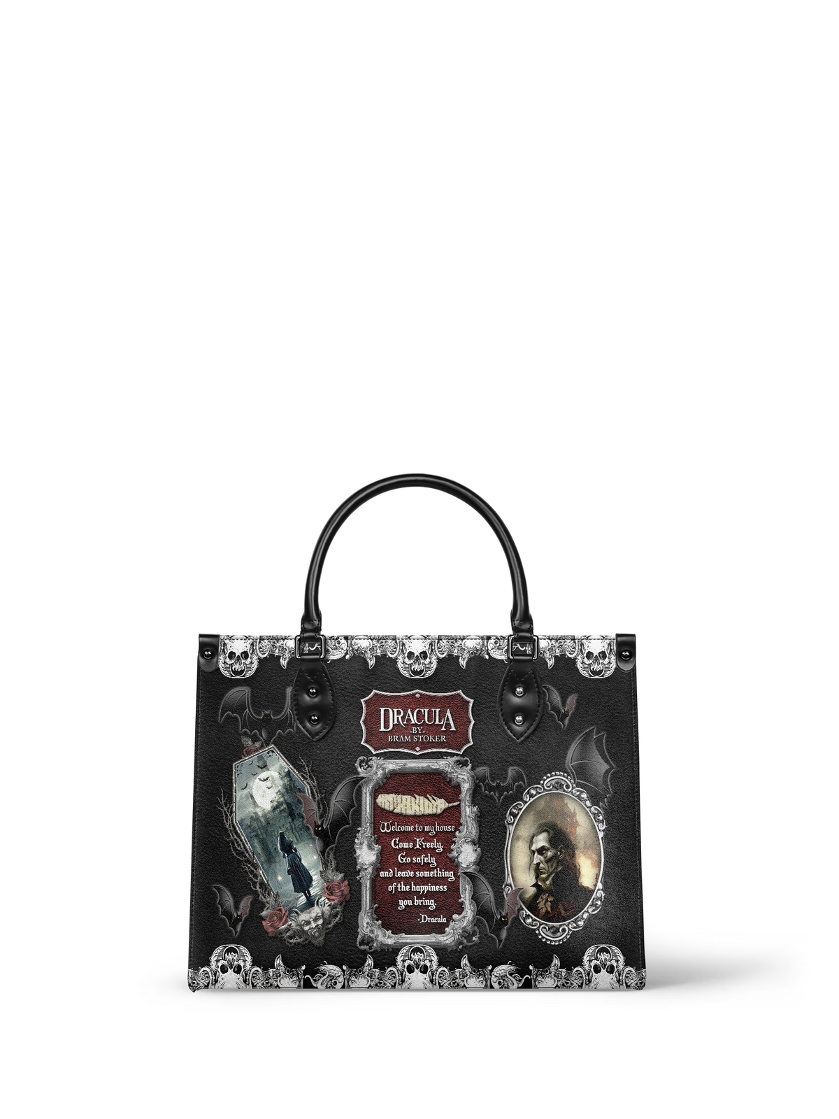 "The Dracula" - Black Interior - Leather Handbag - FALL DEAL