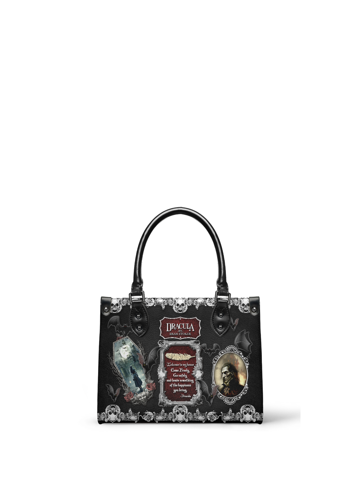 "The Dracula" - Black Interior - Small Leather Handbag - FALL CLEARANCE DEAL
