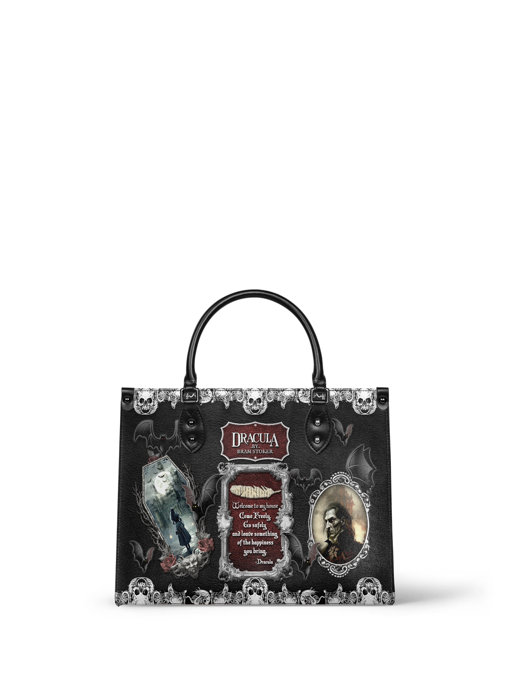 "The Dracula" - Red Interior - Leather Handbag