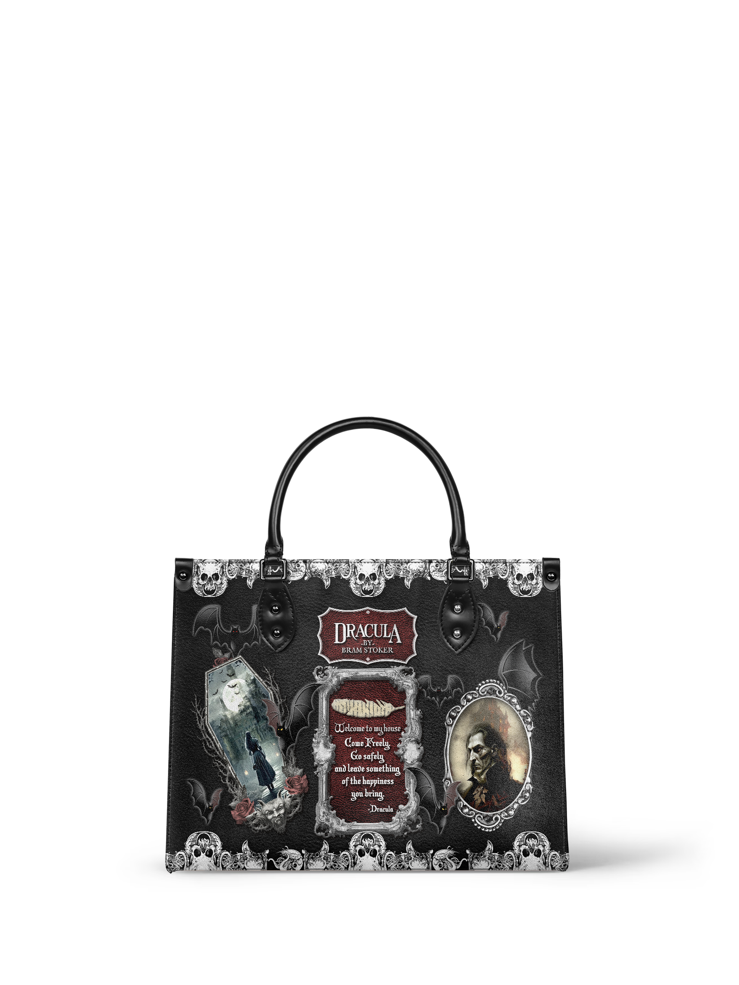 "The Dracula" - Red Interior - Leather Handbag