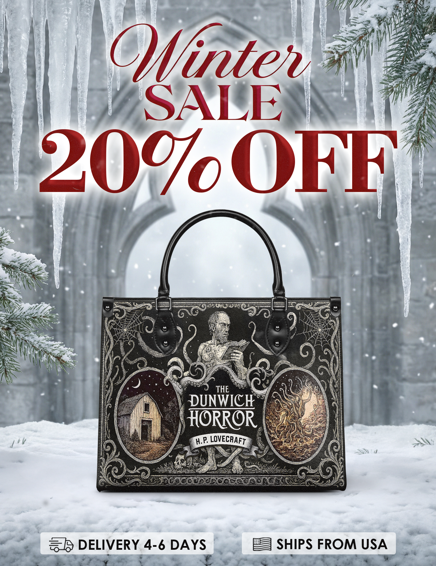 "The Dunwich Horror" Leather Handbag Deal