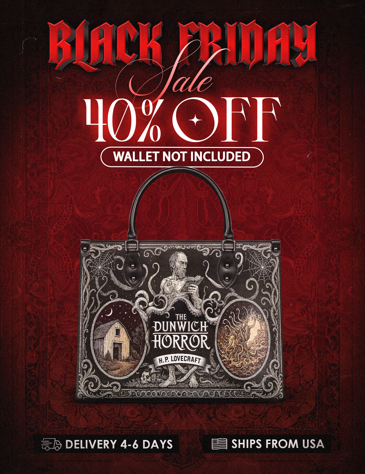 "The Dunwich Horror" Leather Handbag Deal