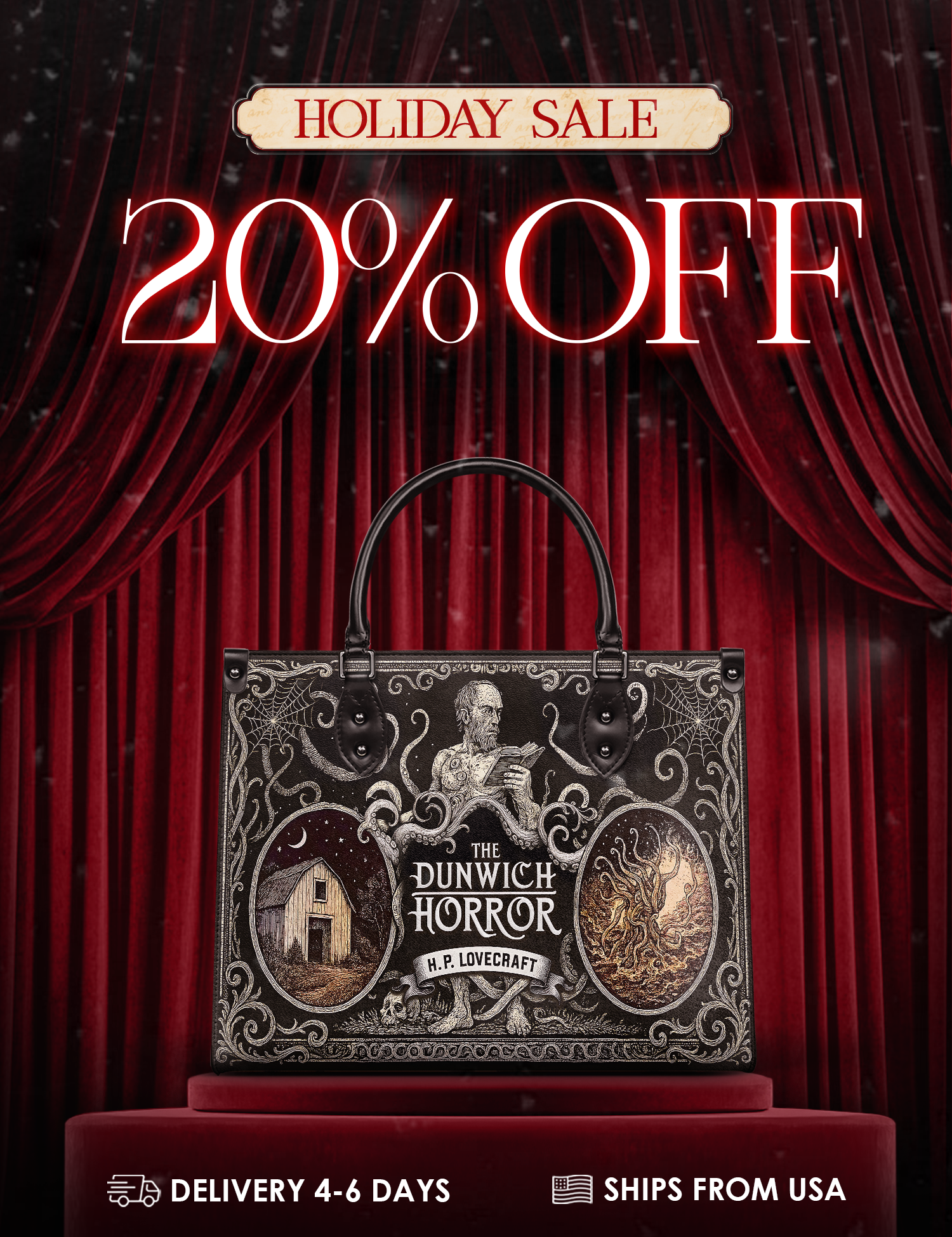 "The Dunwich Horror" Leather Handbag Deal
