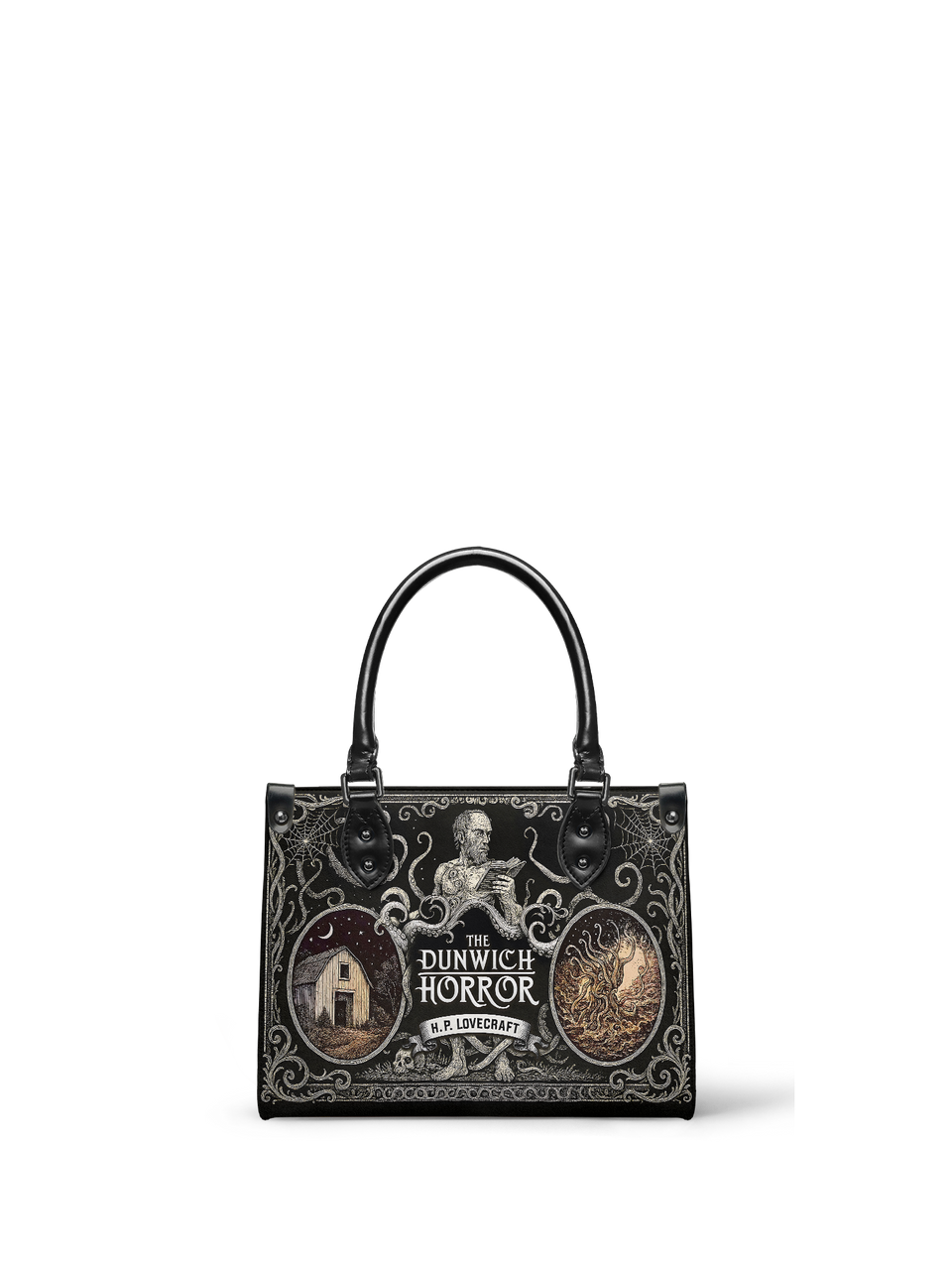 "The Dunwich Horror" - Black Interior - Small Leather Handbag